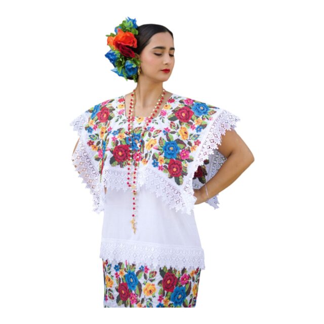 Terno Yucateco, Traje tradicional  Yucateco Bordado 22 cm - Image 2