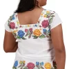 Blusa huipil bordado punto de cruz Loltún - Image 2