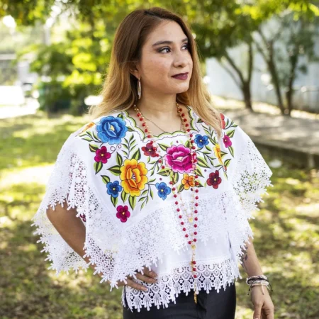 Blusa Solapa Punto de Cruz Lluvia