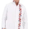 Guayabera Bordada De Niño bordado palomita. Algodón Oxford ML